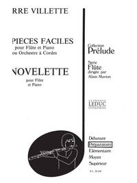 PIERRE VILLETTE: 6 PIECES FACILES NO.3, OP.49: NOVELETTE (FLUTE & PIANO)