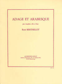 RENE BERTHELOT: ADAGE ET ARABESQUE (ALTO SAXOPHONE/PIANO)
