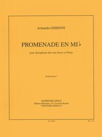 ARMANDO GHIDONI: PROMENADE IN E FLAT MAJOR (SAXOPHONE-ALTO & PIANO)
