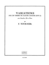 FRANZ TOURNIER: VARIATIONS SUR UN THEME DE CLAUDE LEJEUNE (SAXOPHONE-ALTO & PIANO)
