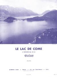 MARIE-CECILE GALOS: LE LAC DE COME (PIANO SOLO) PIANO