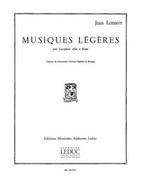 JEAN LEMAIRE: MUSIQUES LEGERES (SAXOPHONE-ALTO & PIANO)