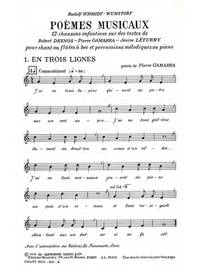 SCHMIDT WUNSTORF POEMES MUSICAUX VOICE & PERCUSSION PARTS