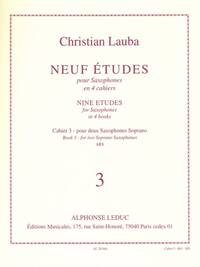 ETUDES 9 BK 3 FOR 2 SOP SAXES