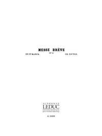 GOUNOD CHARLES MESSE BREVE NO 5 IN C MAJOR TENOR SOLO CHORAL