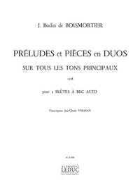 JOSEPH BODIN DE BOISMORTIER: PRELUDES ET PIECES EN DUOS (RECORDERS 2)