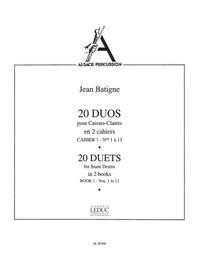 JEAN BATIGNE: 20 DUOS VOL.1: NO.1 - NO.13 (PERCUSSIONS 2)