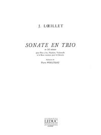 LOEILLET TRIO SONATA IN G MINOR OP 1 NO 3 RECORDER OBOE & CELLO BOOK