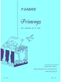 PIERRE GABAYE: PRINTEMPS (SAXOPHONE-ALTO & PIANO)
