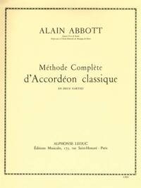 ABBOTT METHODE D'ACCORDEON CLASSIQUE VOLUME 2 ACCORDION BOOK