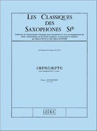 FRANZ PETER SCHUBERT: IMPROMPTU (CLASSIQUES NO.117) (SAXOPHONE-TENOR & PIANO)
