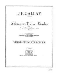 JACQUES FRANCOIS GALLAY: 22 EXERCICES (TRUMPET SOLO) TROMPETTE