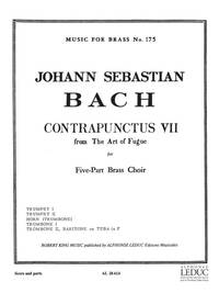 BACH JS KING ART OF FUGUE CONTRAPUNCTUS 7 BRASS QUINTET MFB175 SC/PTS