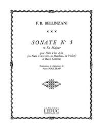 PAOLO BENEDETTO BELLINZANI: SONATA OP.3, NO.5 IN F MAJOR (RECORDER & CONTINUO)