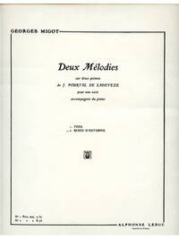 GEORGES MIGOT: 2 MELODIES DE LADEVEZE NO.2: ROSES D'AUTOMNE(SOP/TEN) (VOICE & PIANO)
