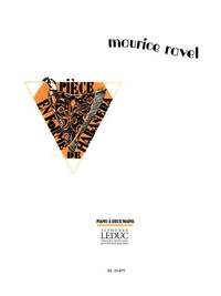 RAVEL MAURICE PIECE EN FORME DE HABANERA VERSION DE CONCERT PIANO BOOK PIANO