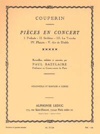 FRANCOIS COUPERIN: CONCERT PIECES FOR CELLO AND STRING QUARTET, COLLECTED, REALISED AND ANNOTATED BY