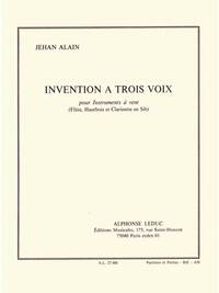 JEHAN ARISTE ALAIN: INVENTION A 3 VOIX (TRIO - WOODWIND)