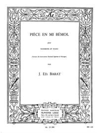 JACQUES ED. BARAT: PIECE IN E FLAT (TROMBONE & PIANO)