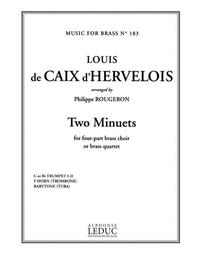 CAIX D'HERVELOIS LOUIS DE 2 MINUETS BRASS QUARTET MFB183 SCORE/PARTS