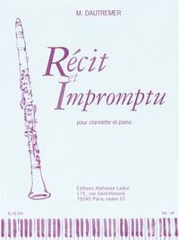 M. DAUTREMER: RECIT ET IMPROMPTU (CLARINET/PIANO)