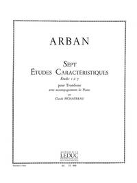 JEAN BAPTISTE ARBAN: ETUDES CARACTERISTIQUES NO.1 - NO.7 (TROMBONE & PIANO)