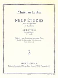 CHRISTIAN LAUBA: NINE STUDIES FOR SAXOPHONES (VOLUME 2)