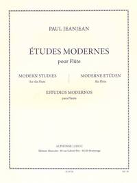 PAUL JEANJEAN - ETUDES MODERNES POUR FLUTE