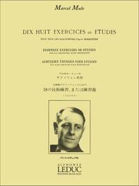 MARCEL MULE: DIX HUIT EXERCICES ET ETUDES D'APRES BERBIGUIER