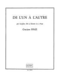 GRACIANE FINZI: DE L'UN A L'AUTRE (CLARINET & PIANO)