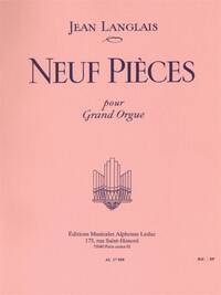 JEAN LANGLAIS: NINE PIECES FOR ORGAN