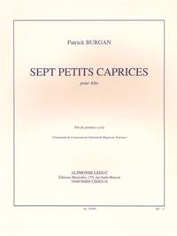 PATRICK BURGAN: 7 PETITES CAPRICES (VIOLA SOLO)
