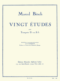 MARCEL BITSCH : 20 ETUDES POUR TROMPETTE EN UT OU SI BEMOL