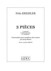 FRITZ KREISLER: 3 PIECES DE KREISLER (ALTO SAXOPHONE AND PIANO)
