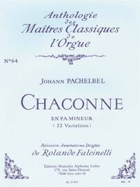 JOHANN PACHELBEL: CHACONNE EN FA MINEUR (22 VARIATIONS) NO. 64