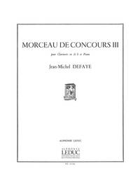 JEAN MICHEL DEFAYE: MORCEAU DE CONCOURS 3 (CLARINET & PIANO)