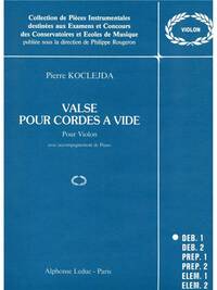 KOCLEJDA VALSES POUR CORDES A VIDE COLLECTION VIOLIN & PIANO BOOK