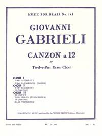 GIOVANNI GABRIELI: CANZON A 12 (ENSEMBLE-BRASS 8 OR MORE)