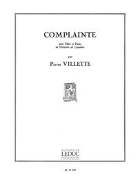 PIERRE VILLETTE: COMPLAINTE OP.19 (FLUTE & PIANO)