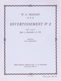 WOLFGANG AMADEUS MOZART: DIVERTISSEMENT NO.2, KV439B (3 CLARINETS)