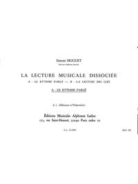 SIMONE HUGUET  : LECTURE MUSICALE DISSOCIEE A - LE RYTHME PARLE A1