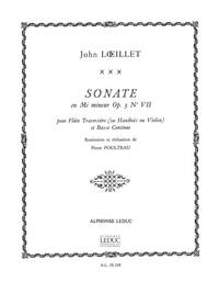 JOHN LOEILLET: SONATE OP.3, NO.7 IN E MINOR (FLUTE & CONTINUO)