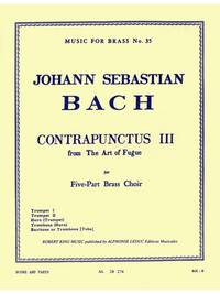 BACH JS KING ART OF FUGUE CONTRAPUNCTUS 3 BRASS QUINTET MFB035 SC/PTS