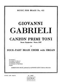 GIOVANNI GABRIELI: CANZON PRIMI TONI (QUINTET-MIXED)