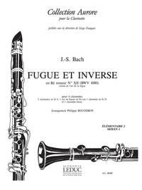 BACH JS ROUGERON FUGUE ET INVERSE 4 CLARINETS SCORE/PARTS