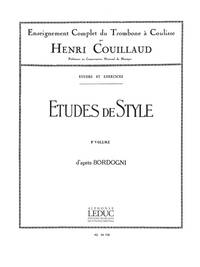 HENRI COUILLAUD: ETUDES DE STYLE D'APRES BORDOGNI VOL.2 (TROMBONE SOLO)