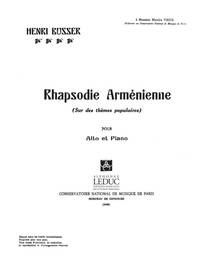 HENRI BUSSER: RHAPSODIE ARMENIENNE (VIOLA & PIANO)
