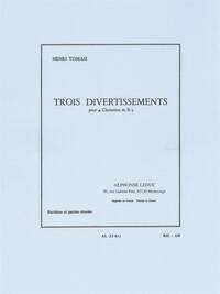 HENRI TOMASI: THREE DIVERTISSEMENTS, FOR FOUR CLARINETS