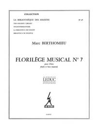 BERTHOMIEU FLORILEGE MUSICAL NO 7 LM047 FLUTE SOLO BOOK
