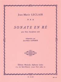 JEAN-MARIE LECLAIR: SONATE IN D MAJOR (SAXOPHONES 2)